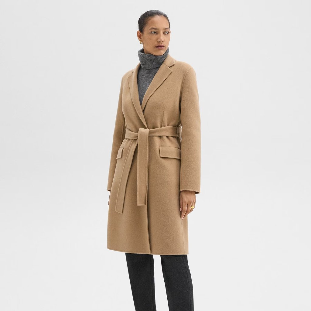 Theory Wrap Coat In Double-Face Wool-Cashmere